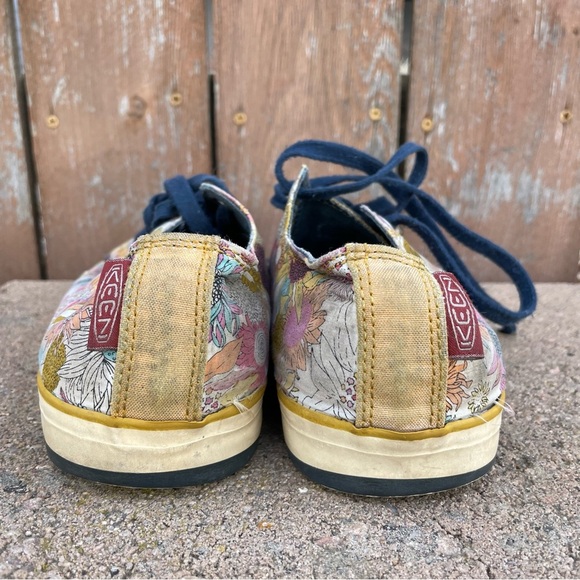 KEEN Women’s Floral Pink Yellow Lace Up Sneakers Wide Toe Box Shoe Size 7 - Picture 4 of 13